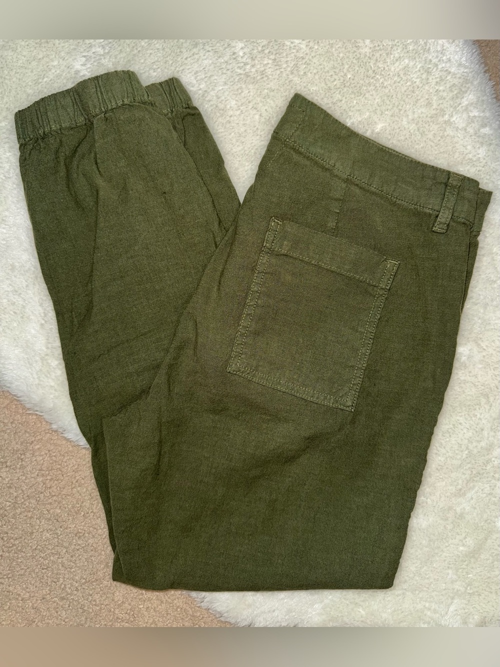 Frank & Eileen Jameson Utility Jogger Pants in Olive Green Women’s Size 8